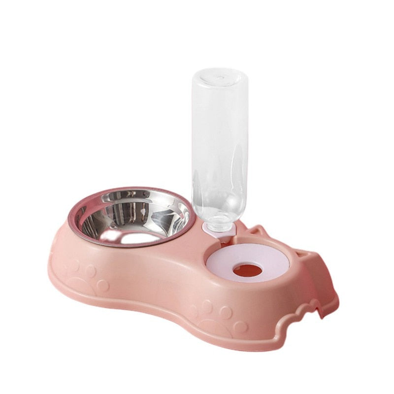 500ML Dog Bowl Cat Feeder Bowl With Dog Water Bottle