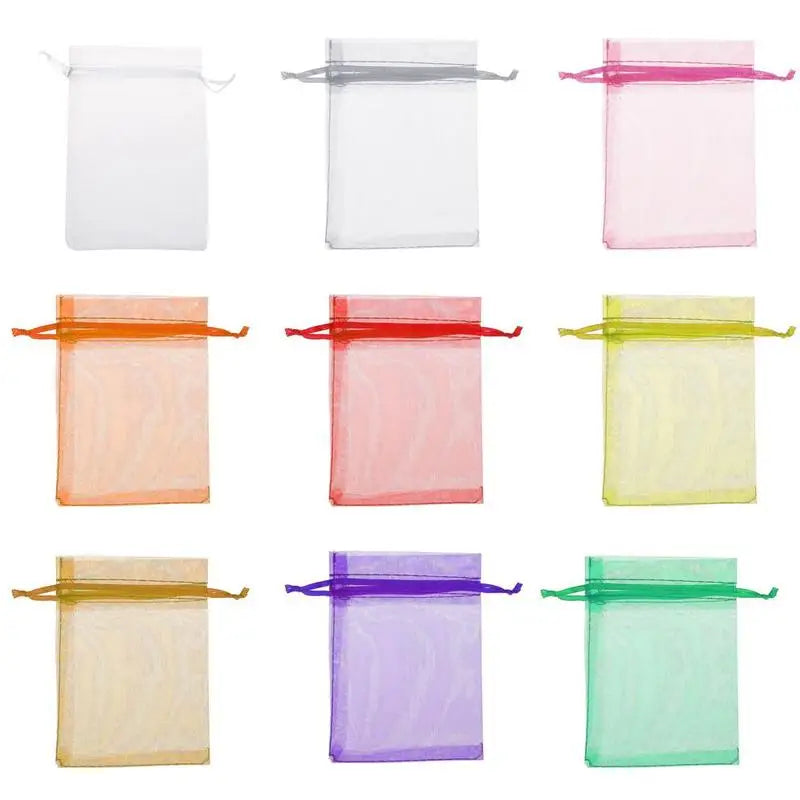 Organza Gift Bag for Wedding Candy and Jewelry Storage - 7x9CM - Pearl Yarn - Drawstring Closure