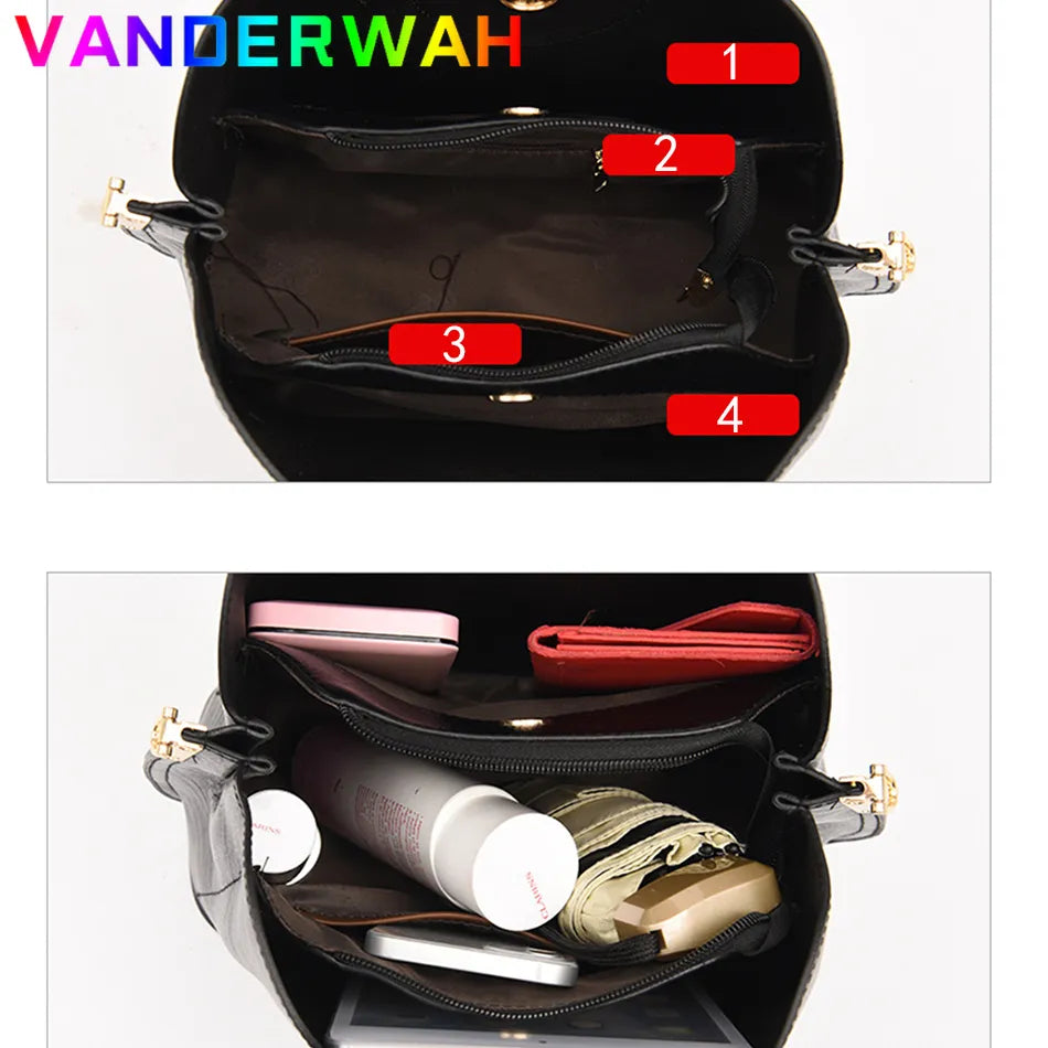 Oil Skin Leather Designer Tote Bag for Women - Luxury Handbags