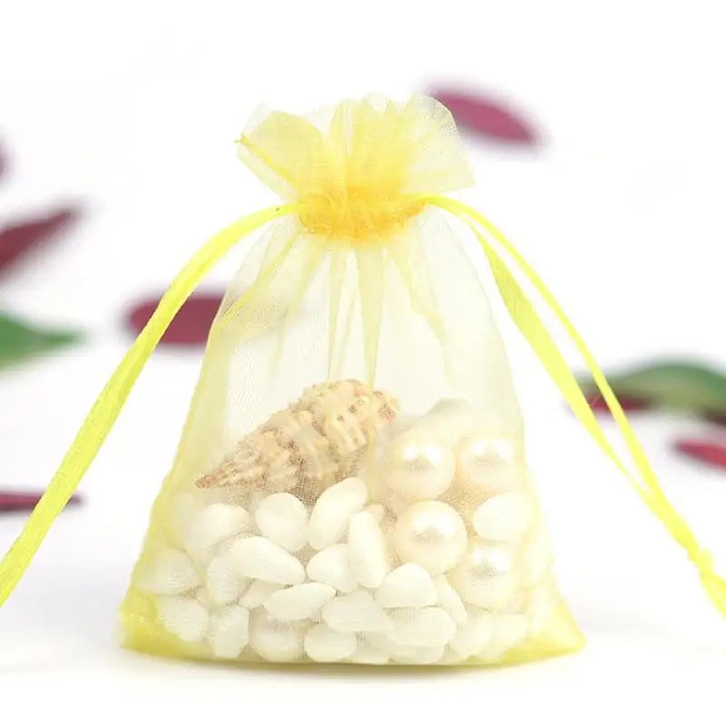 Organza Gift Bag for Wedding Candy and Jewelry Storage - 7x9CM - Pearl Yarn - Drawstring Closure