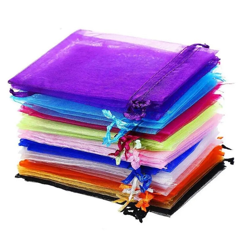 Organza Gift Bag for Wedding Candy and Jewelry Storage - 7x9CM - Pearl Yarn - Drawstring Closure