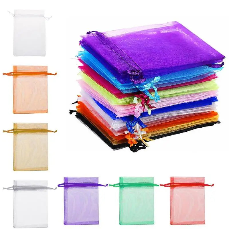 Organza Gift Bag for Wedding Candy and Jewelry Storage - 7x9CM - Pearl Yarn - Drawstring Closure