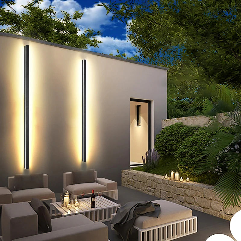 Modern Outdoor Wall Light with Waterproof Design and Long-Lasting LED Bulbs