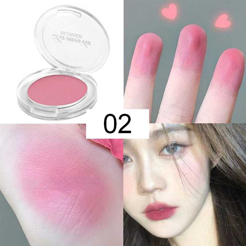 Blusher Milk Tea Blush Peach Palette 6 Colors Face Mineral Pigment Cheek Powder