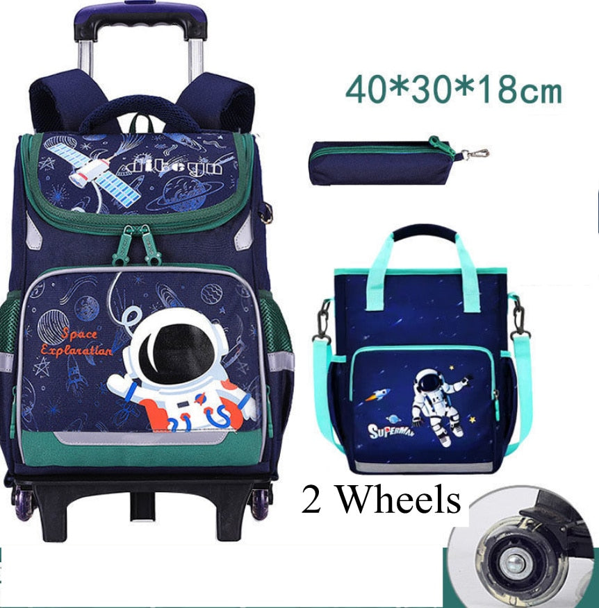 School Trolley Backpack Bag set