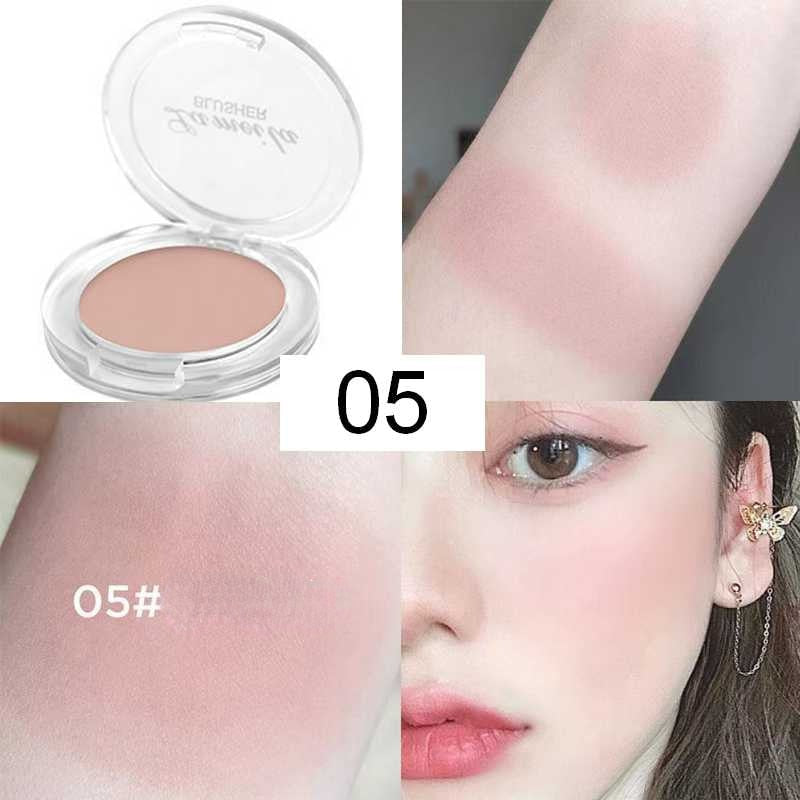 Blusher Milk Tea Blush Peach Palette 6 Colors Face Mineral Pigment Cheek Powder