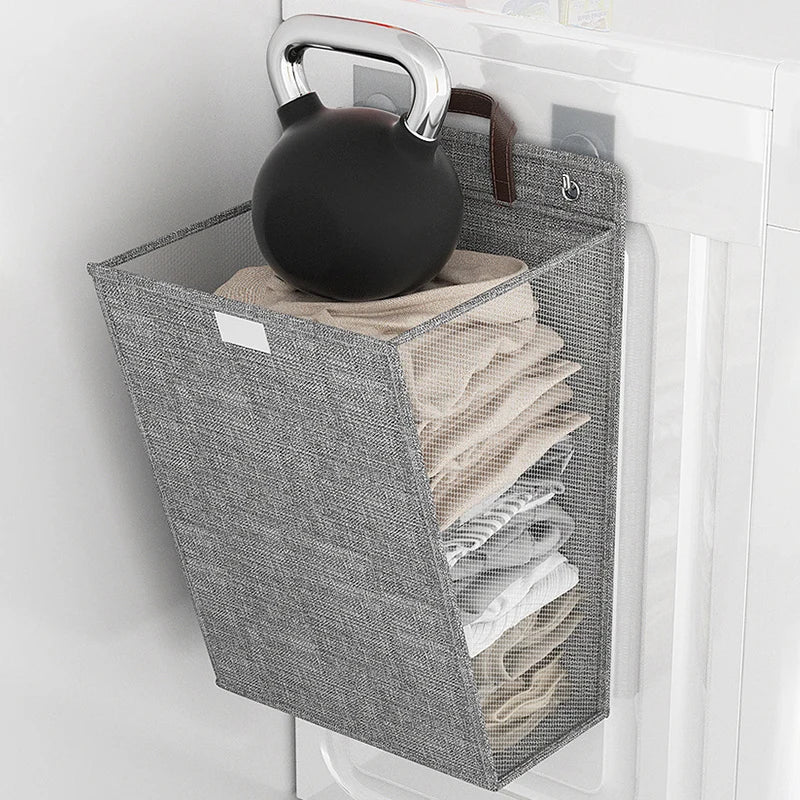 Space-saving Hanging Laundry Basket for Bathroom and Bedroom