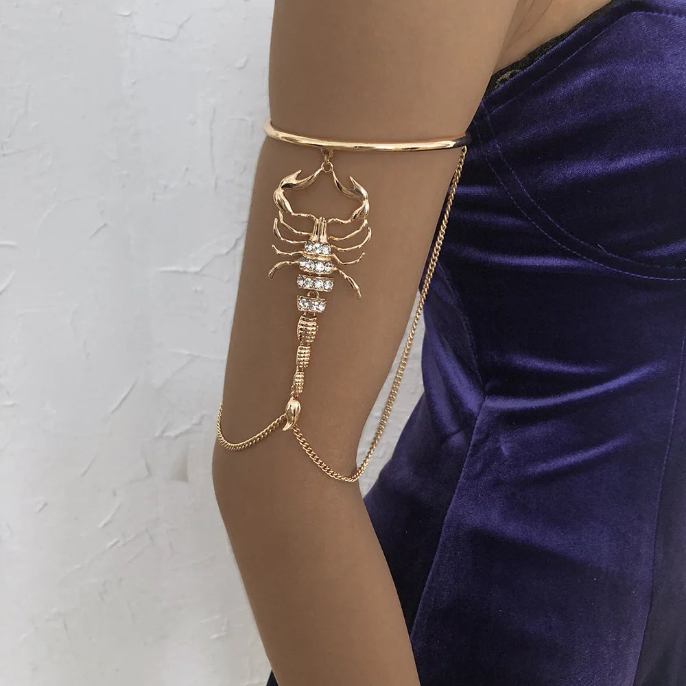 2022 Punk Scorpion Arm Bracelet - Adjustable Gold Jewelry