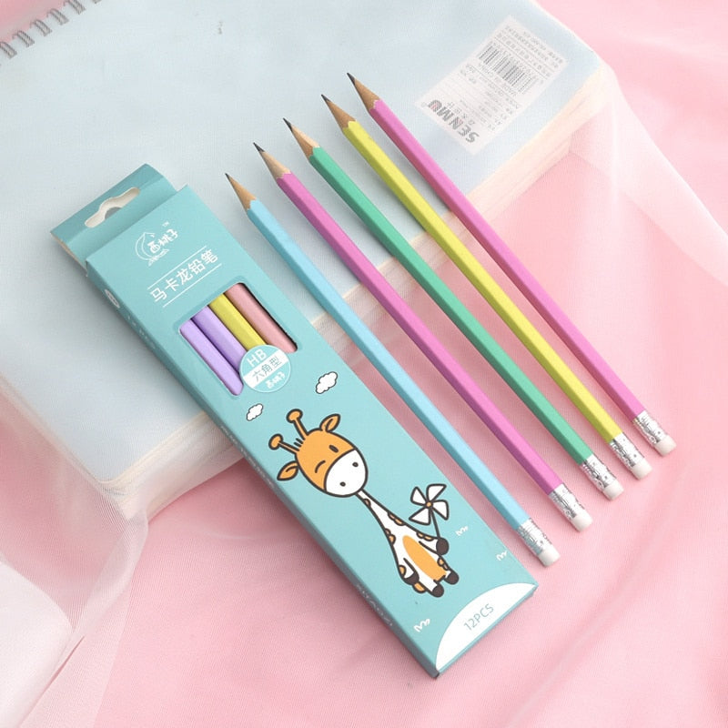 12Pcs/Set Pencil Hb Pencil Stationery Items