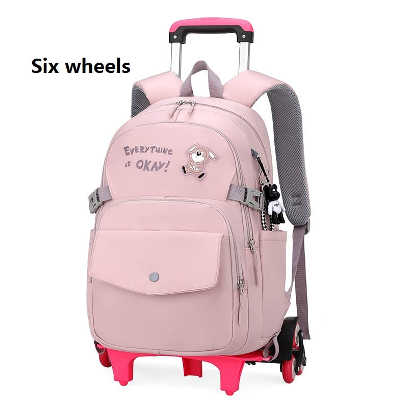 New Children School Backpack with Wheels