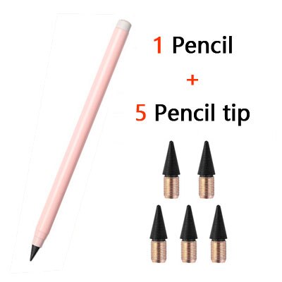 6PCS Eternal Pencil No need to sharpen Unlimited writing erasable Art sketching painting tool school supplies school stationery
