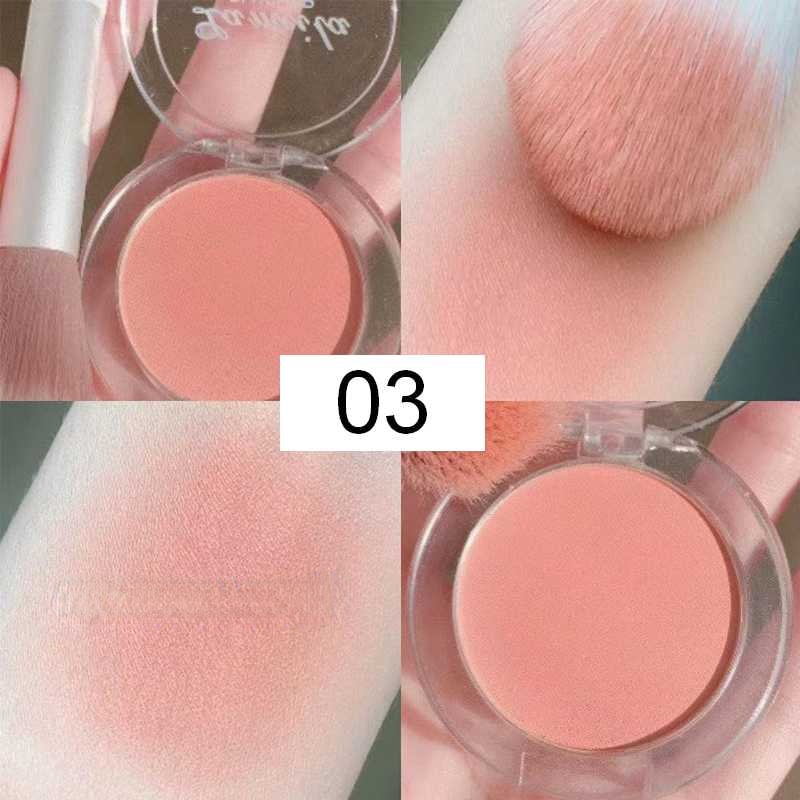 Blusher Milk Tea Blush Peach Palette 6 Colors Face Mineral Pigment Cheek Powder