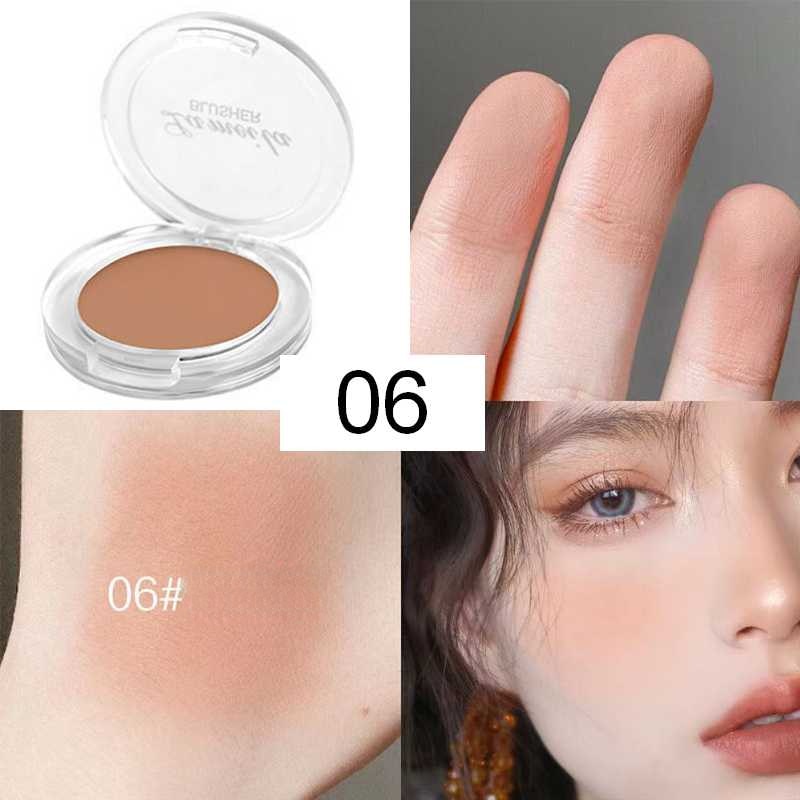 Blusher Milk Tea Blush Peach Palette 6 Colors Face Mineral Pigment Cheek Powder