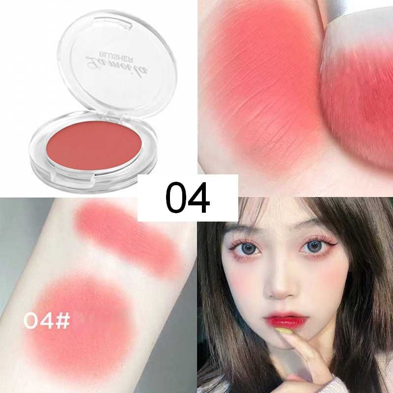 Blusher Milk Tea Blush Peach Palette 6 Colors Face Mineral Pigment Cheek Powder