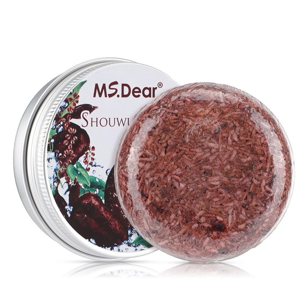 Polygonum Essence Hair Darkening Shampoo Soap Natural Organic