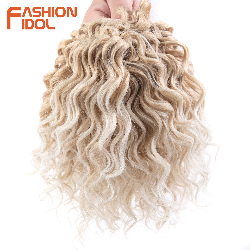 10 Inches Deep Wavy Twist Crochet Hair Synthetic Afro Curly