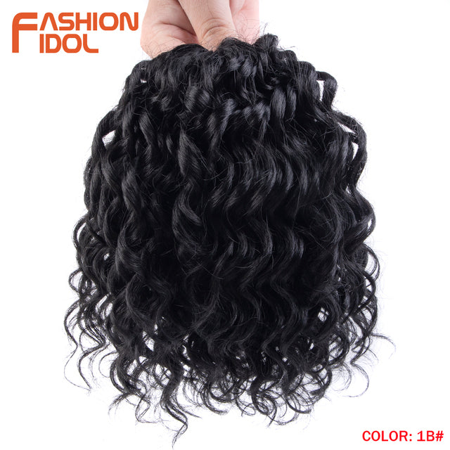 10 Inches Deep Wavy Twist Crochet Hair Synthetic Afro Curly