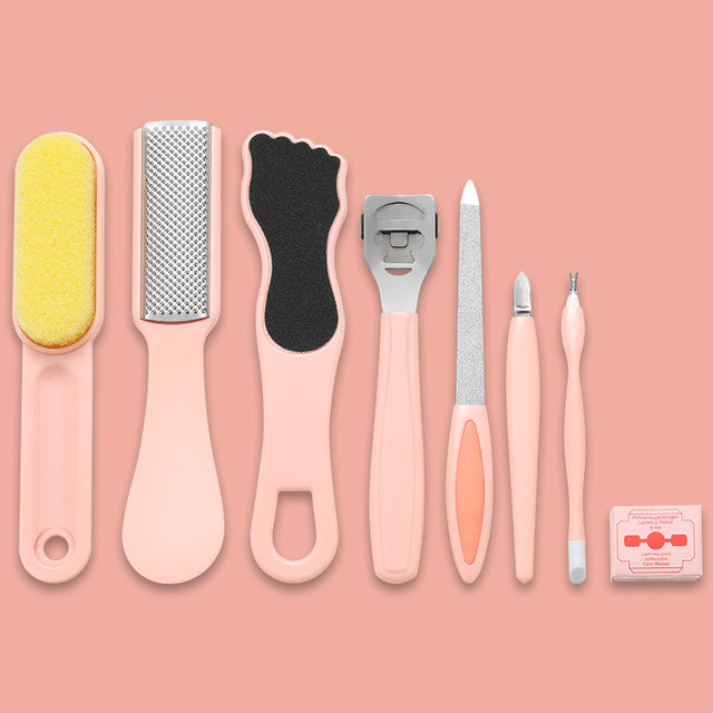 مجموعة أدوات العناية بالقدم الاحترافية 10 في 1