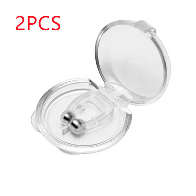 1PCS/2/5PCS Silicone Magnetic Anti Snore Stop Snoring Nose Clip Sleep Tray Sleeping Aid Apnea Guard Night Device with Case