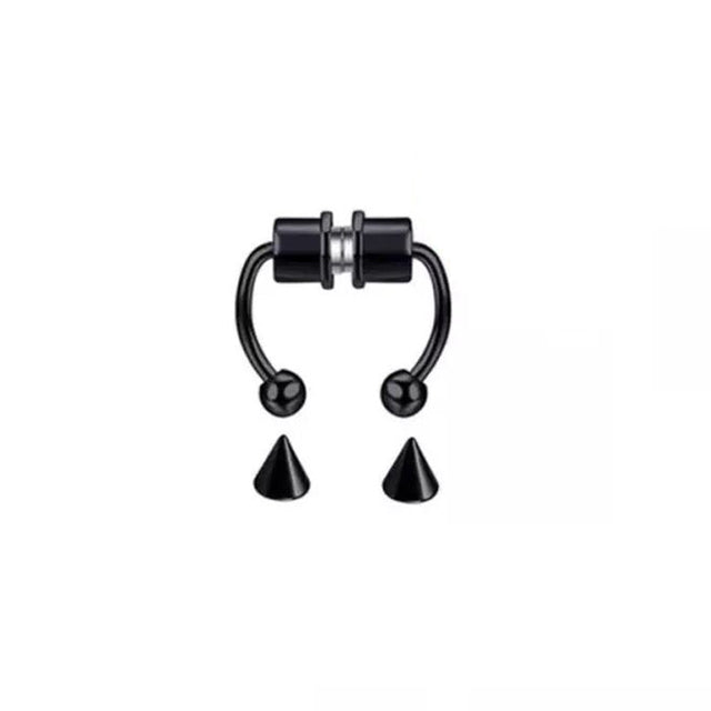 2021 Fake Piercing Nose Ring Alloy Nose Piercing Hoop Septum Rings For Women Fashion Body Jewelry Gifts Magnetic Fake Piercing