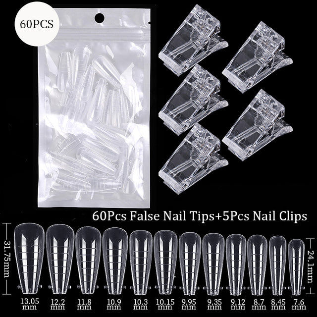 Acrylic Extension False Nail Tips Sculpted Full Cover Nail