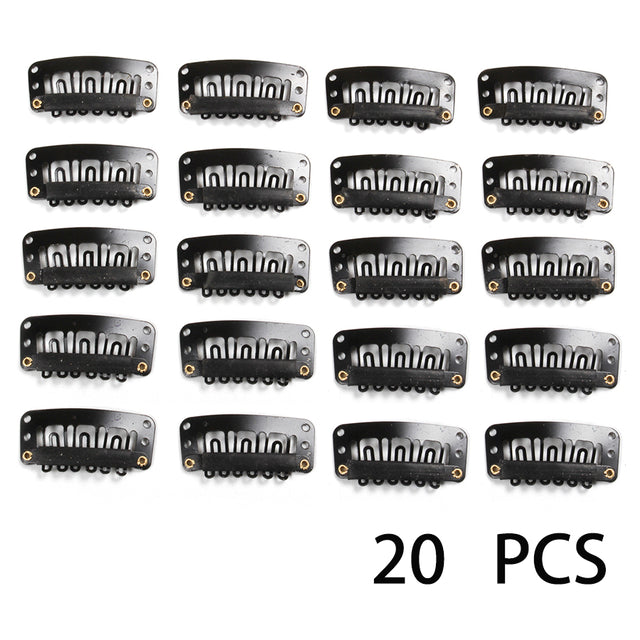 Alileader 20Pcs/Lot Clip In Hair Extension Wig Clips For Human Hair