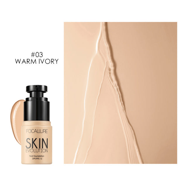 FOCALLURE Liquid Foundation Base Cream Full Coverage Concealer Oil-control Easy to Wear Soft Face Makeup