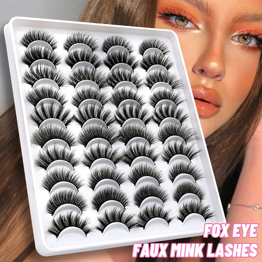 GROINNEYA lashes 5/10/20 pairs 3D Faux Mink Lashes Natural False Eyelashes