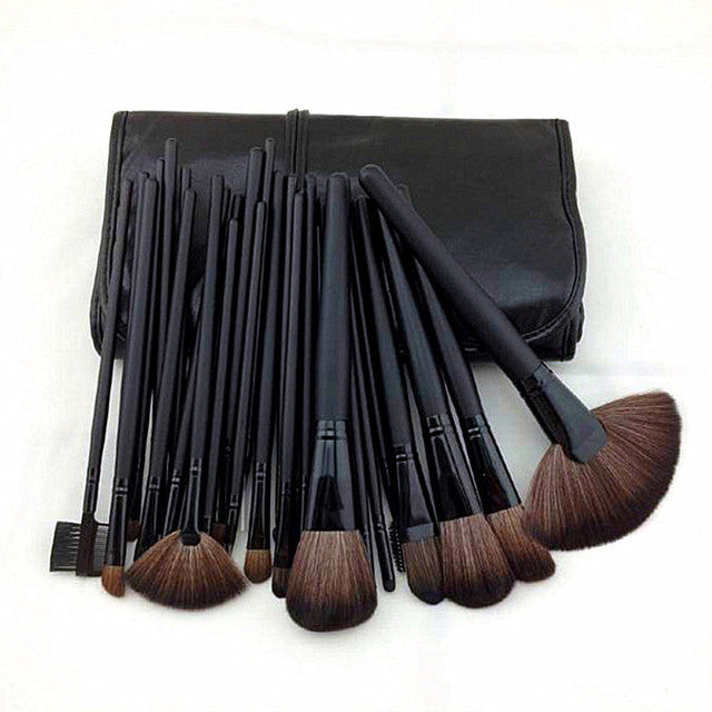 FOEONCO Gift Bag Of 24 pcs Makeup Brush Sets Professional Cosmetics