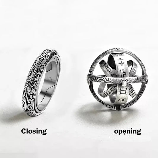 Unique Vintage Astronomical Ball Rings for Men and Women
