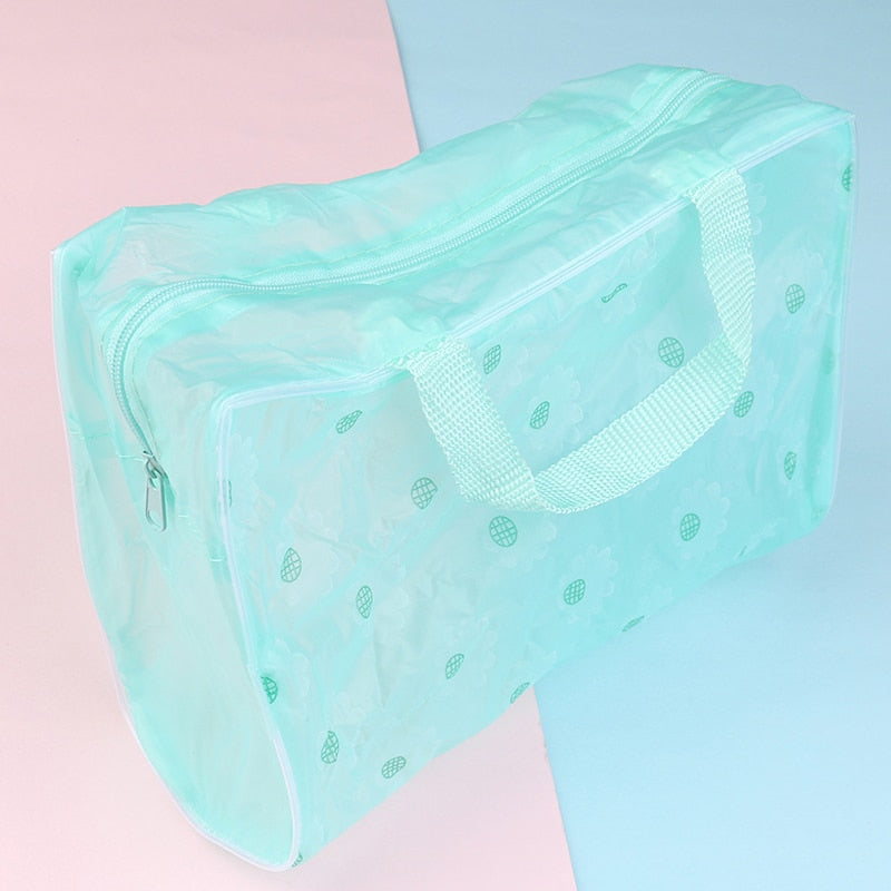 Clear Transparent Plastic PVC Travel Makeup Bag Cosmetic Toiletry Zip Bag Pouch