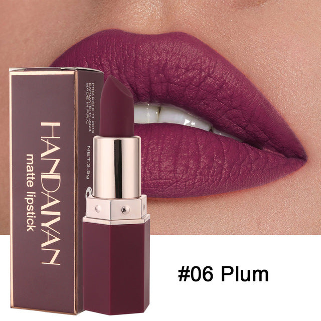 Handaiyan 6 Colors Matte Waterproof Velvet Lipstick