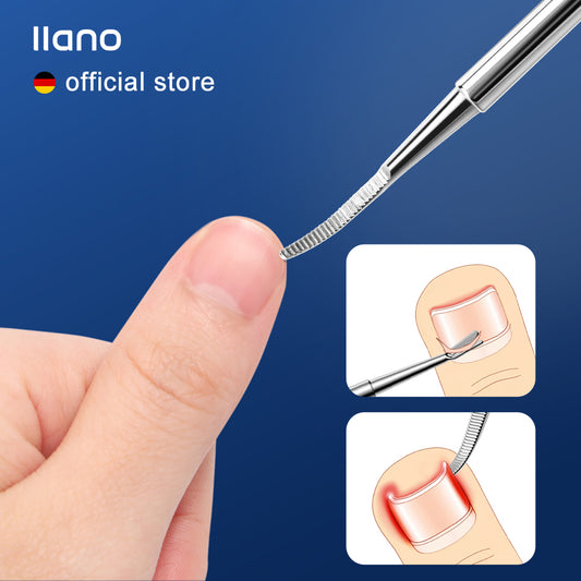 LLANO Cuticle Remover Dead Skin Pusher Stainless Steel Manicure Tools Professional Scraper Cleaner Trimmer Hand Care Foot Care