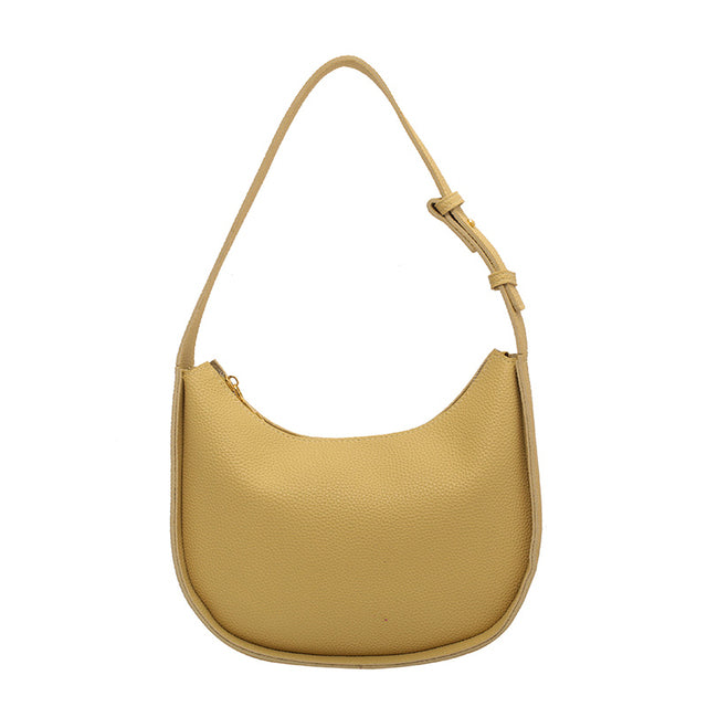 حقائب كروس فاخرة للنساء 2021 جلد ليموني اللون حقيبة كتف المرأة حقائب عادية الأشرطة واسعة حقيبة الموضة حقيبة يد