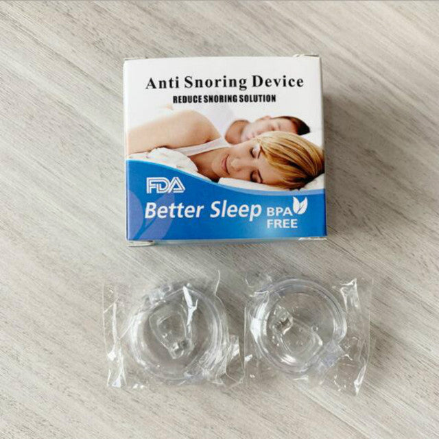 Magnetic Snore Stopper ring With Case Silicone Anti Snore Stop Device Silent sleep Nose Clip Night Sleeping Aid Snoring Rings