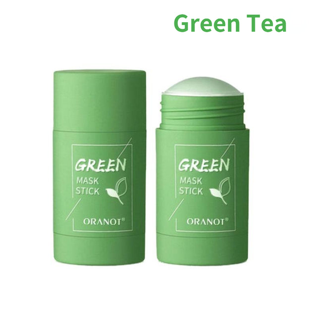 ORANOT Green Tea Mask Stick Green Tea Cleansing Stick Mask Purifying Clay Mask Oil Control Anti-acne Eggplant Skin Care 40g
