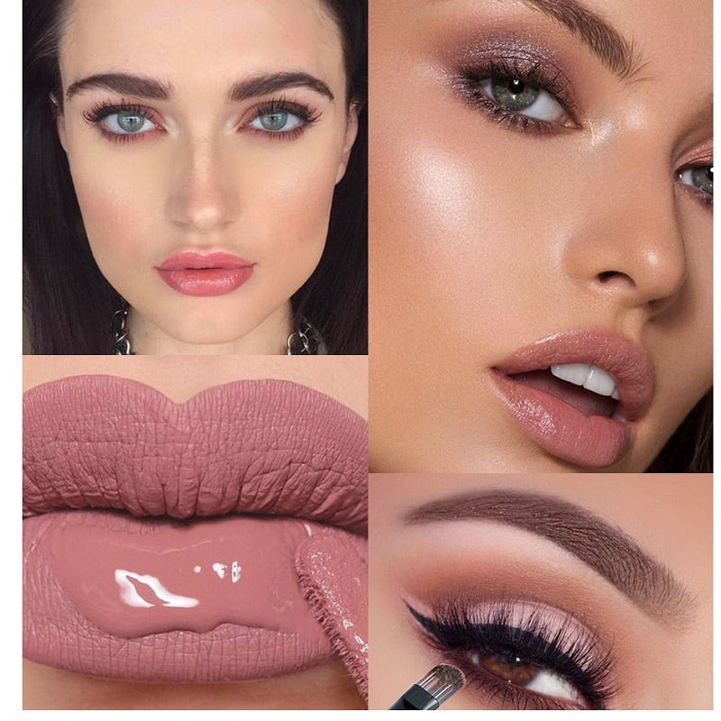 KIT003 مجموعات مستحضرات التجميل مجموعة كاملة من فرش مكياج العيون والوجه والبشرة حقيبة برايمر الكل في واحد مجموعة أدوات التجميل من فينتي