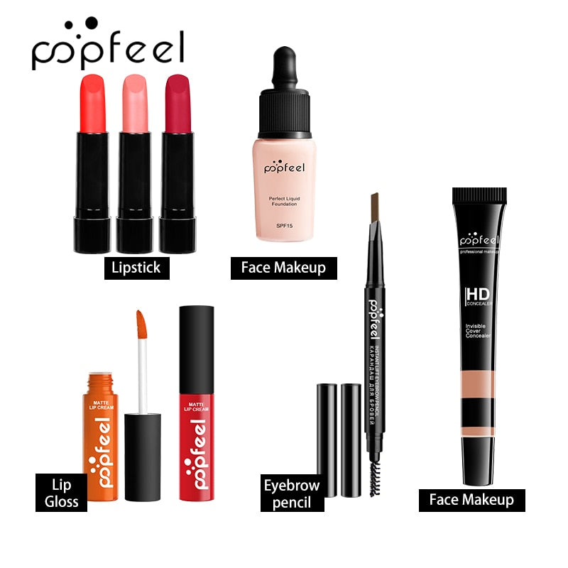 KIT003 مجموعات مستحضرات التجميل مجموعة كاملة من فرش مكياج العيون والوجه والبشرة حقيبة برايمر الكل في واحد مجموعة أدوات التجميل من فينتي