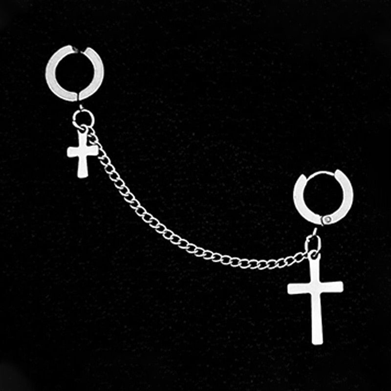 LATS 1 Piece Stainless Steel Painless Ear Clip Earrings