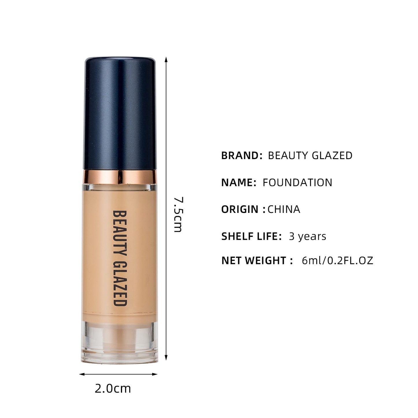 6ml Waterproof Matte Liquid Foundation Cream