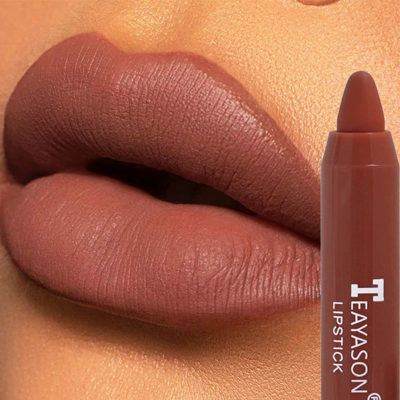 12 Colors Sexy Matte Lipstick Waterproof Long Lasting