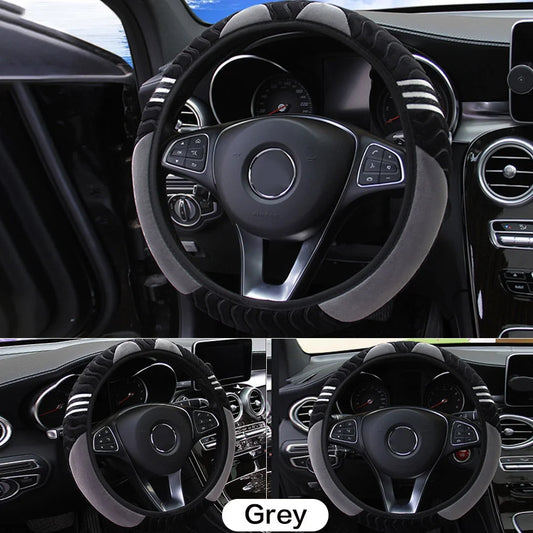Plush Little Monster Steering Wheel Cover - Warm, Anti-Slip, Universal Fit - Car Styling Accessory for Women