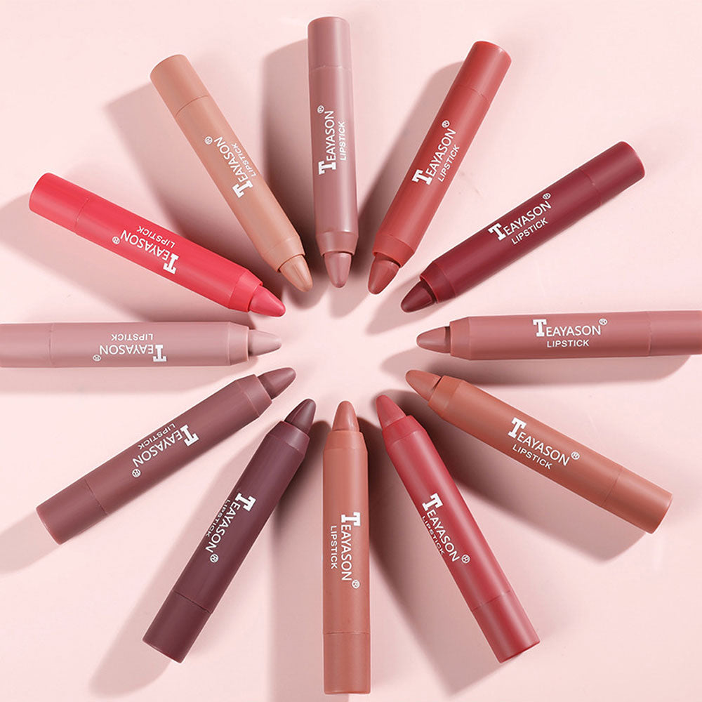 12 Colors Sexy Matte Lipstick Waterproof Long Lasting