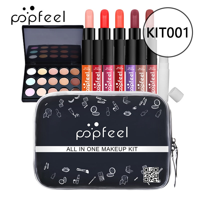 KIT003 مجموعات مستحضرات التجميل مجموعة كاملة من فرش مكياج العيون والوجه والبشرة حقيبة برايمر الكل في واحد مجموعة أدوات التجميل من فينتي