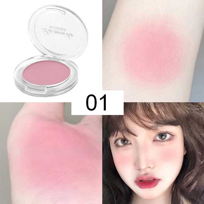 Blusher Milk Tea Blush Peach Palette 6 Colors Face Mineral Pigment Cheek Powder