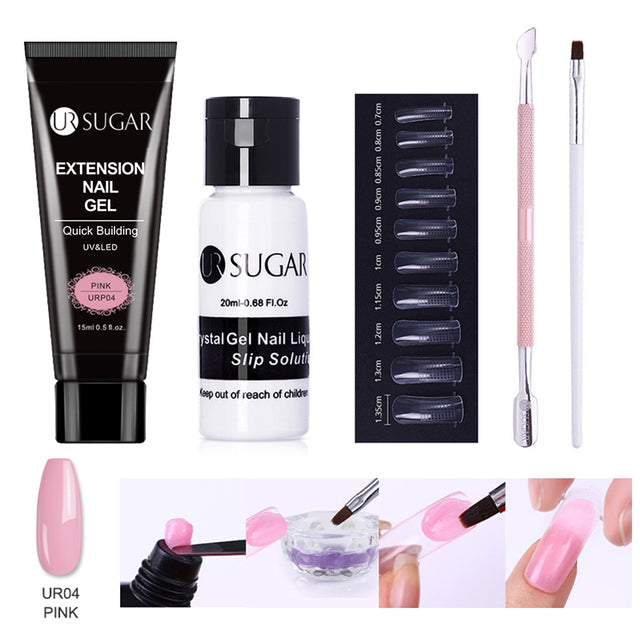 مجموعة جل تمديد الأظافر من جل الأكريليك بالأشعة فوق البنفسجية من UR SUGAR