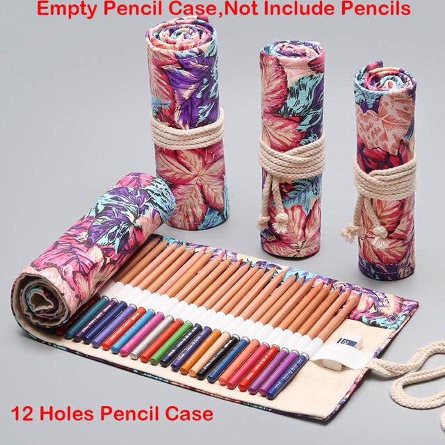 Cute Cat Pencil Case Roll for Girls & Boys