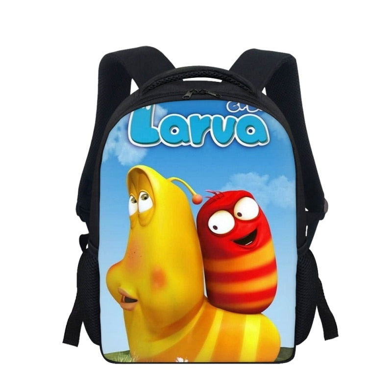 Cartoon Larva Pattern Kids School Bags