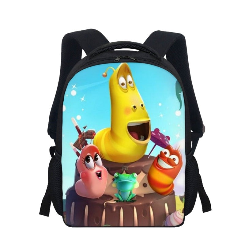 Cartoon Larva Pattern Kids School Bags