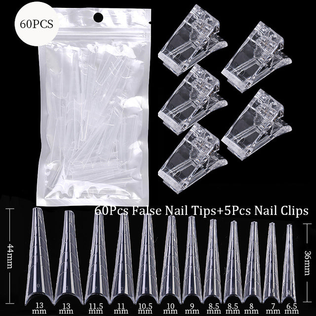 Acrylic Extension False Nail Tips Sculpted Full Cover Nail